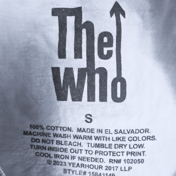 The Who Live in Concert Poster punk rock Unisex Official T-Shirt S NWT - Picture 3 of 3